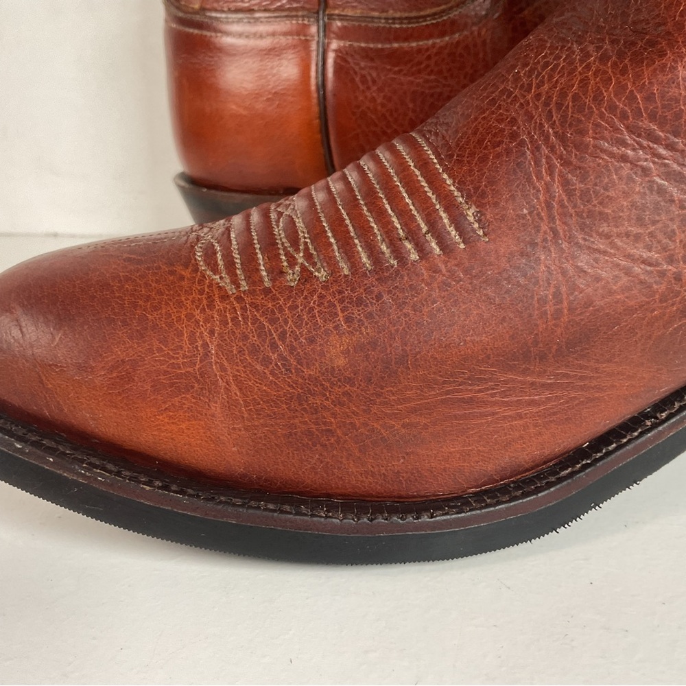 Lucchese Classics Handmade Cowboy Boots 12 EE Brown Bison Hide - Picture 15 of 16